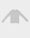 BASERANGE Classic Bamboo Fiber Bamboo Cotton Long Sleeve T-Shirt Series Collection Round Neck Bottoming Shirt France BAS-TOLS-BA-SU25-GREY MELANGE (TOLS-BL-000)